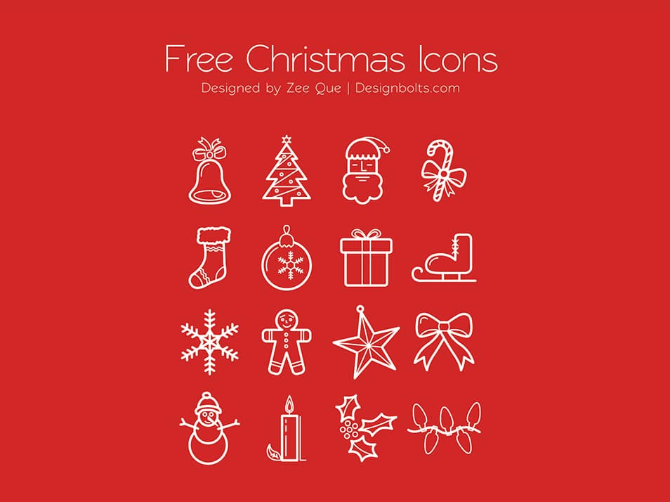 250+ Ultimate Collection of Free Line Icon Sets 144 Free Christmas Icons Set
