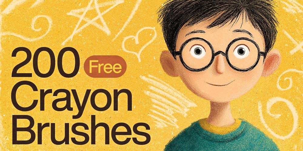 Collection of Best Photoshop Brushes 284 Free Crayon Photoshop Brushes