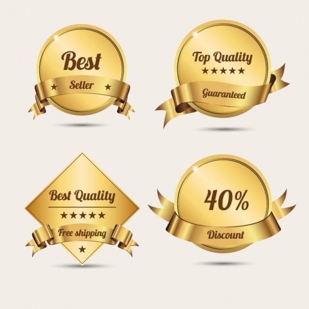 Free Golden Badges Design