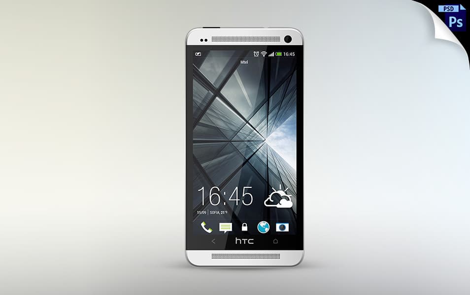 300+ Smartphone Mockup PSD Templates 158 Free HTC One mockup