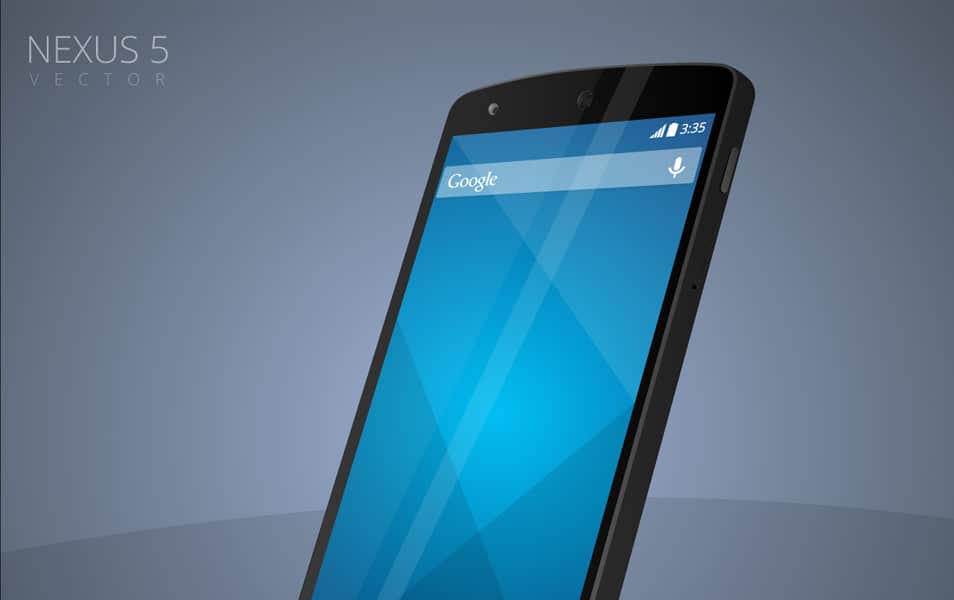 Free Nexus 5 Vector Mockup