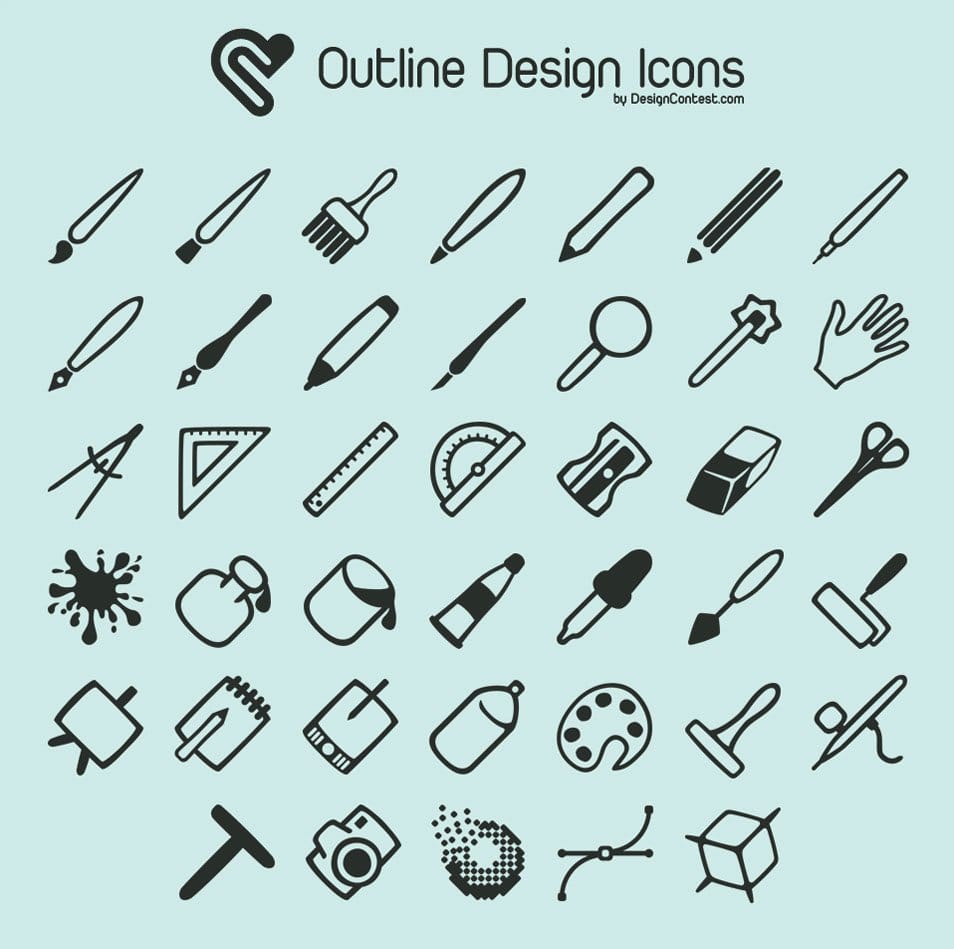 250+ Ultimate Collection of Free Line Icon Sets 155 Free Outline Design Icons