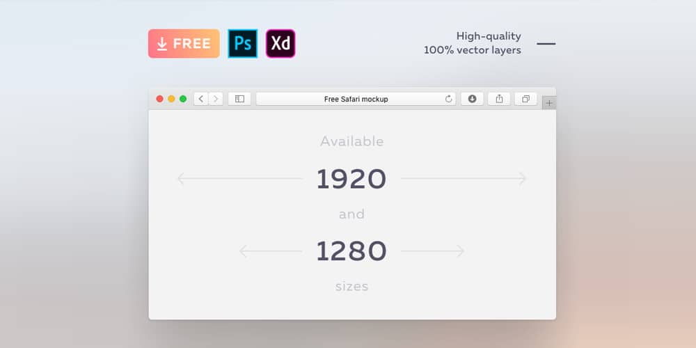 Free Safari Browser Mockup