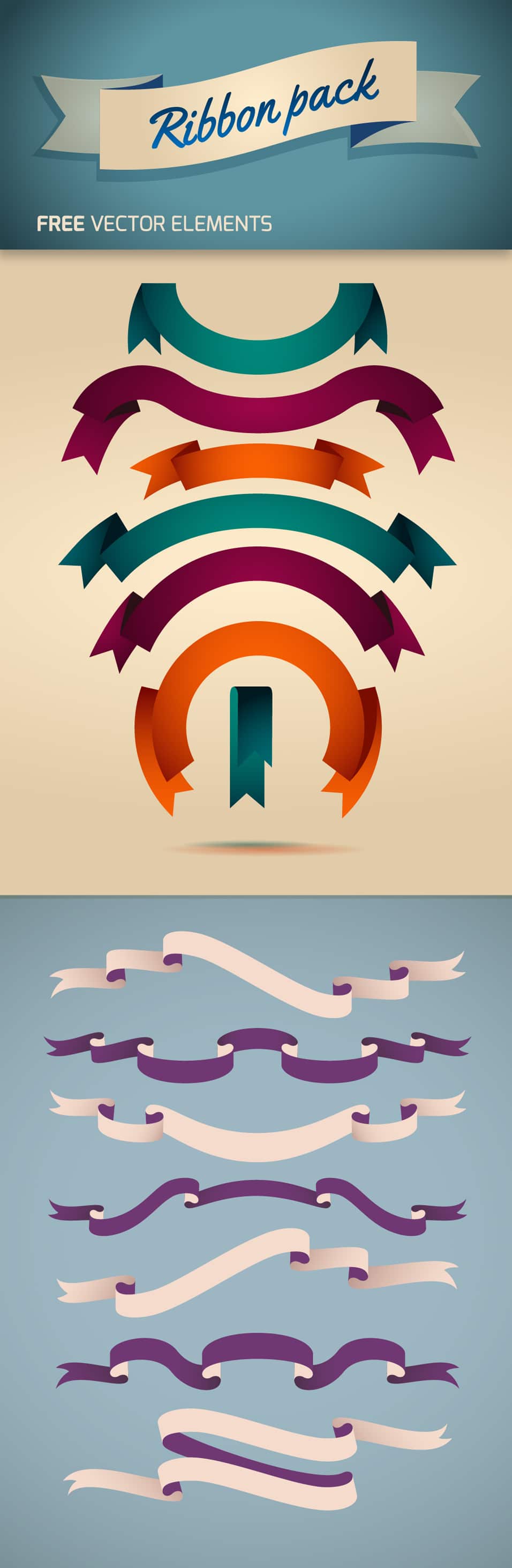 Free Vector Ribbon Pack