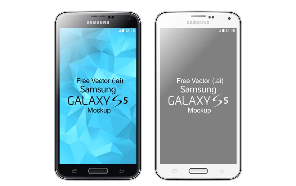 Free Vector Samsung Galaxy S5 Mockup