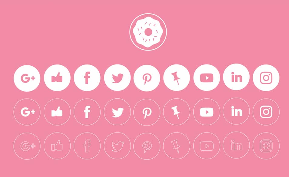 Free Vector Social Media Clean Icons