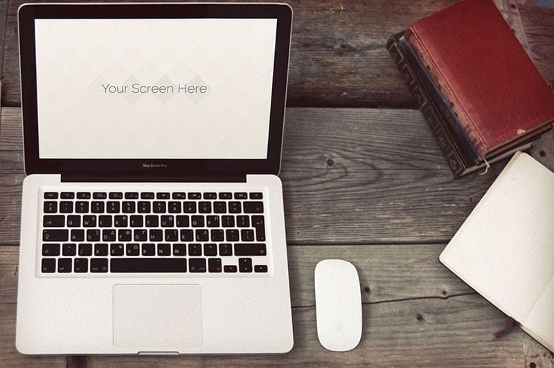 Free Workspace Mockup Design Templates 262 Free Vintage Macbook Photorealistic Mock Ups