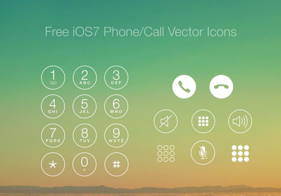 250+ Ultimate Collection of Free Line Icon Sets 27 Free iOS7 Phone/Call Vector Icons