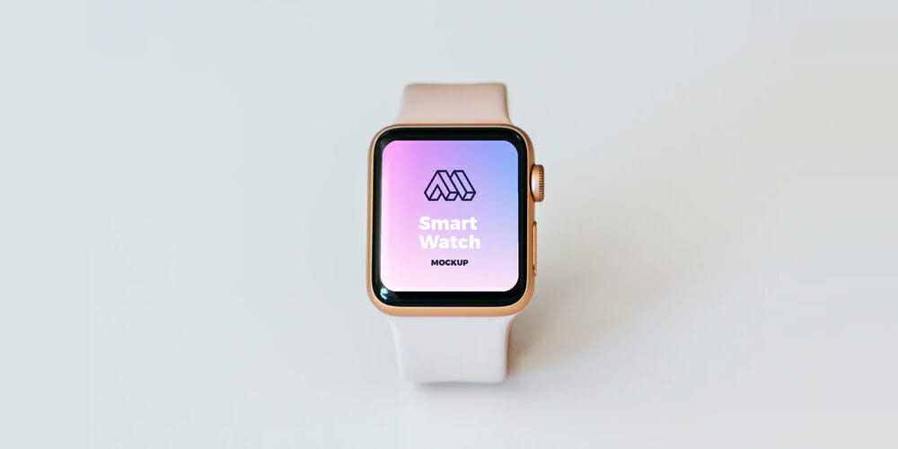 Golden Smart Watch Mockup