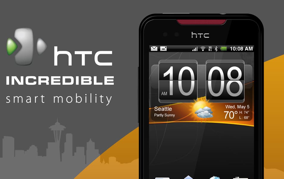 HTC Incredible Smartphone PSD