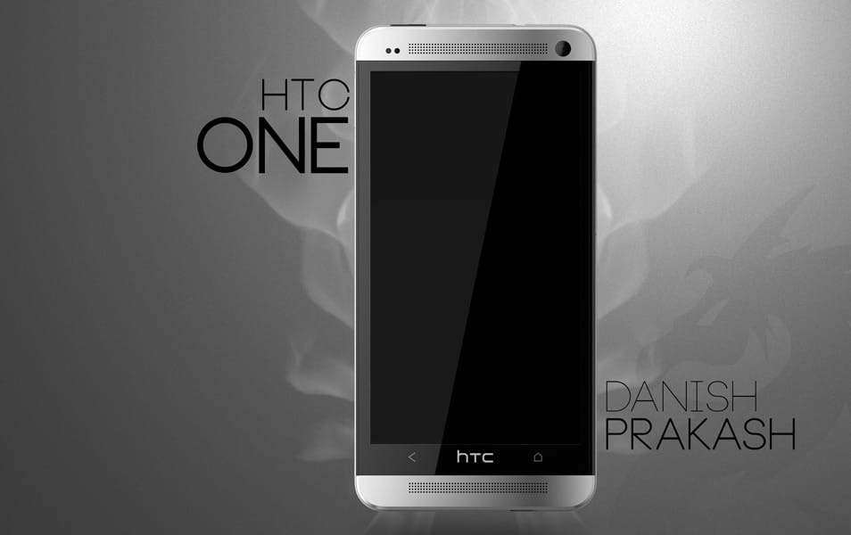 HTC One white PSD