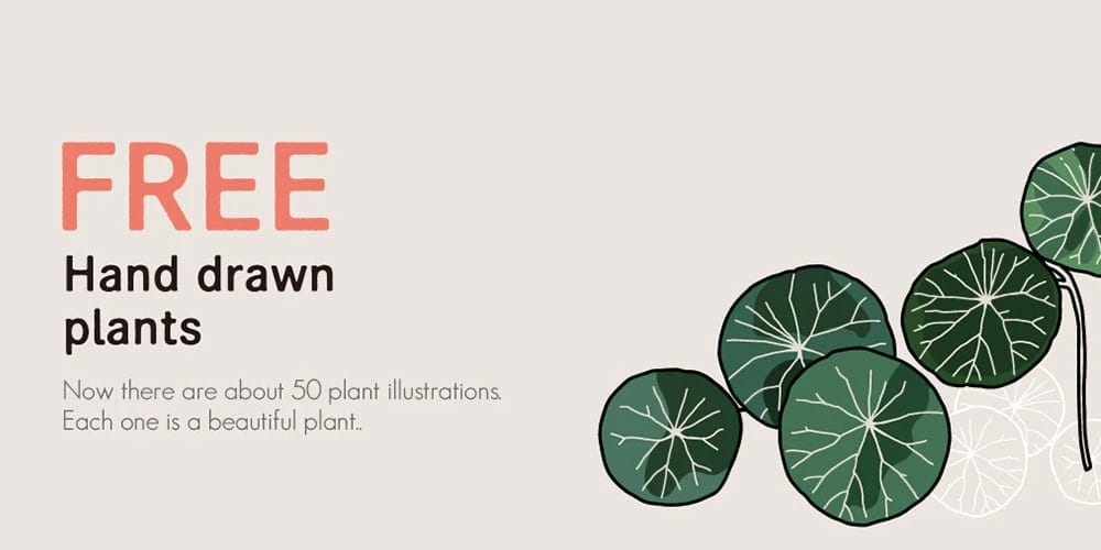 Latest Collection of Free SVG Icons & Illustrations 289 Hand Drawn Plant Illustration