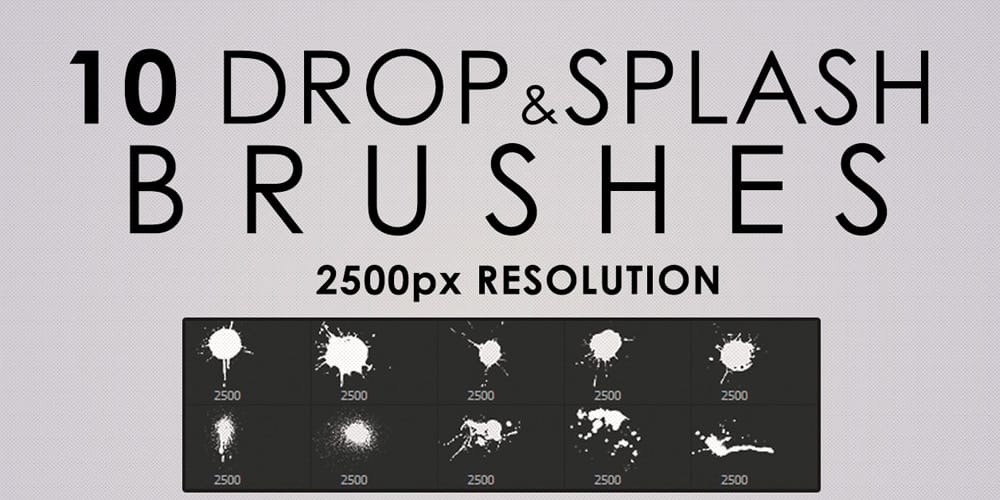 Collection of Best Photoshop Brushes 103 High Res Drops and Splashes Photoshop Brushes