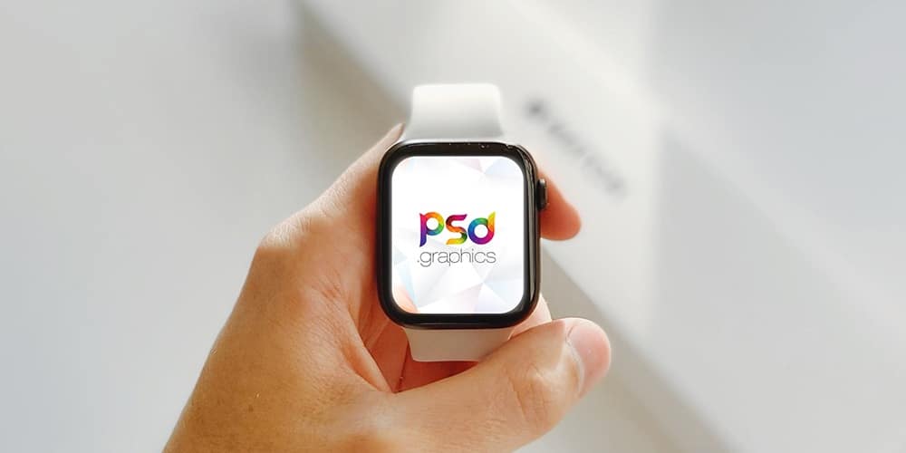 Holding Apple Watch Mockup