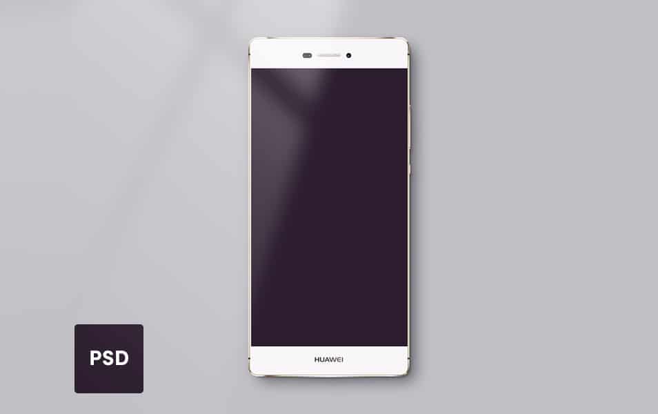 300+ Smartphone Mockup PSD Templates 314 Huawei P8 Lite PSD Template