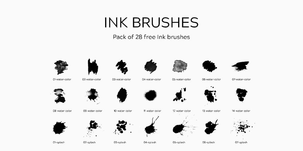 Collection of Best Photoshop Brushes 198 Ink Brushes for Photoshop