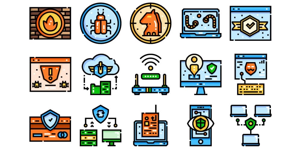 Latest Collection of Free SVG Icons & Illustrations 216 Internet Security Icons