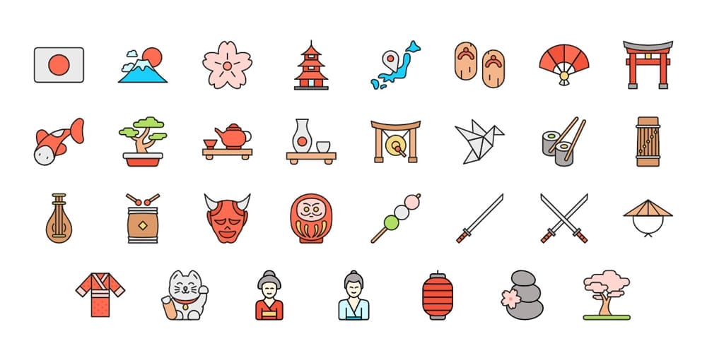 Latest Collection of Free SVG Icons & Illustrations 262 Japan Icons