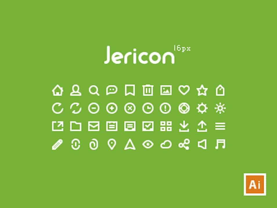 250+ Ultimate Collection of Free Line Icon Sets 159 Jericon Mini 16px V1
