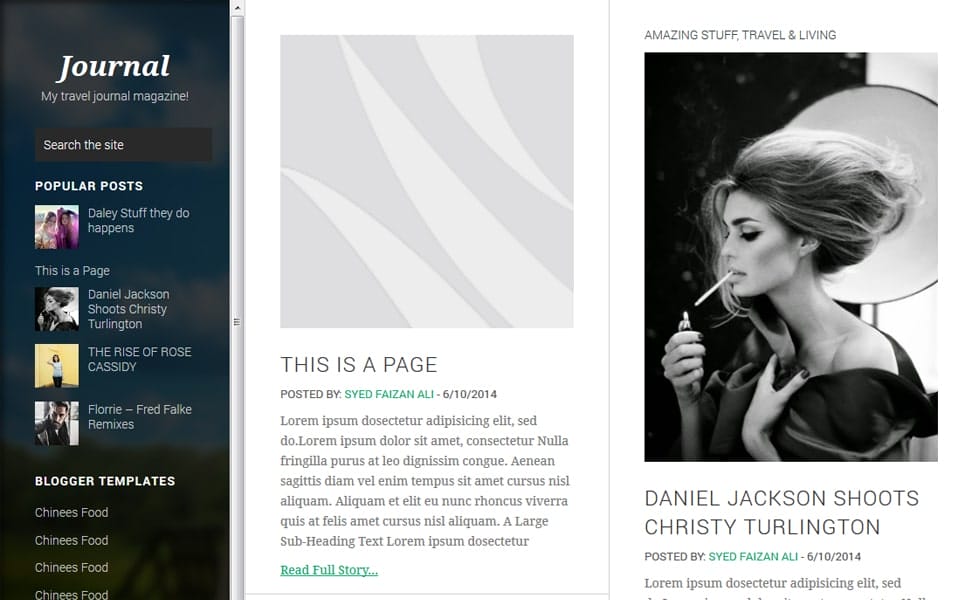 Journey Responsive Blogger Template