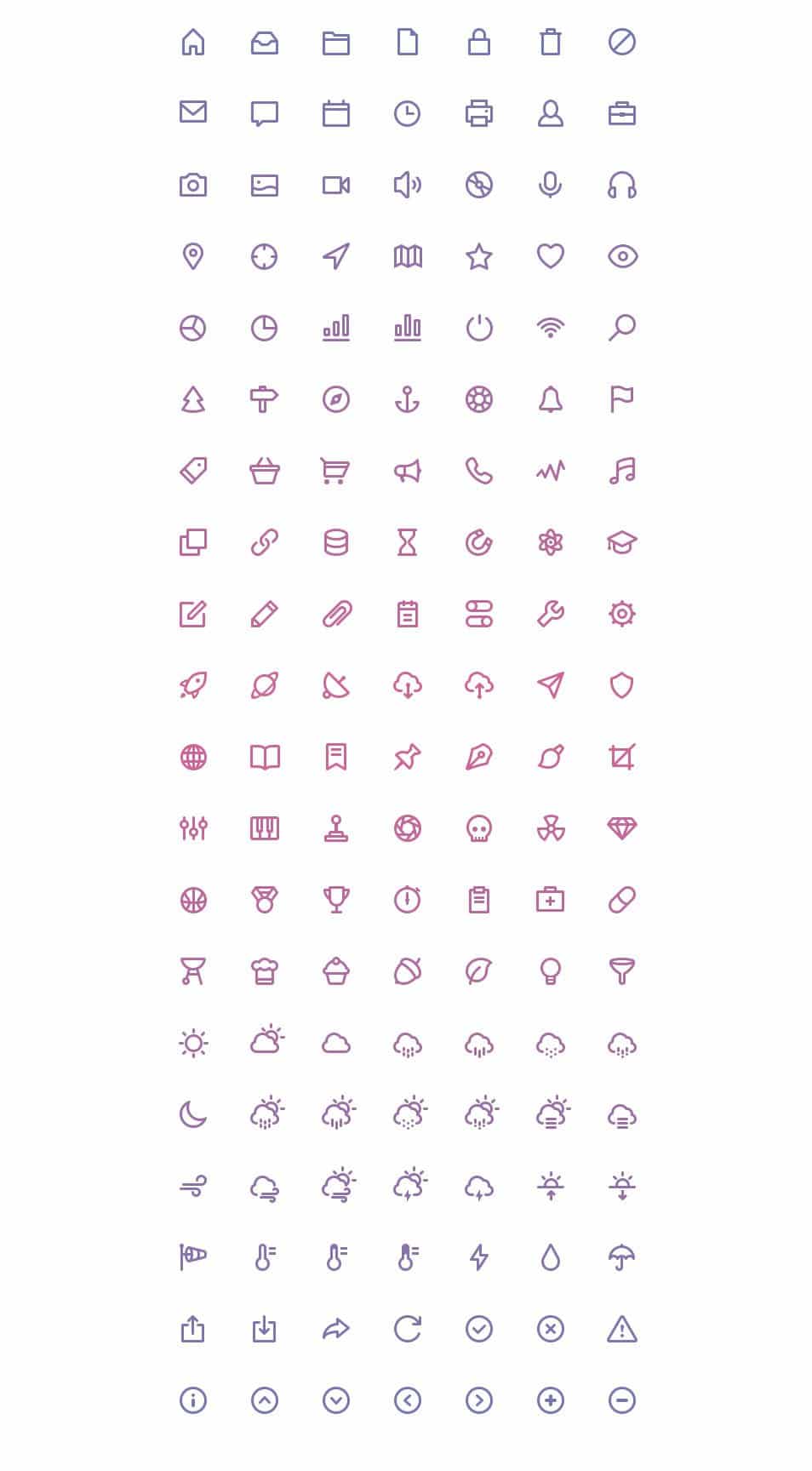 250+ Ultimate Collection of Free Line Icon Sets 53 Justicons – 140 Free Stroke Icons