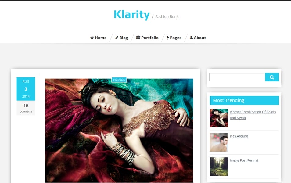 Klarity Responsive Personal Blog Blogger Template