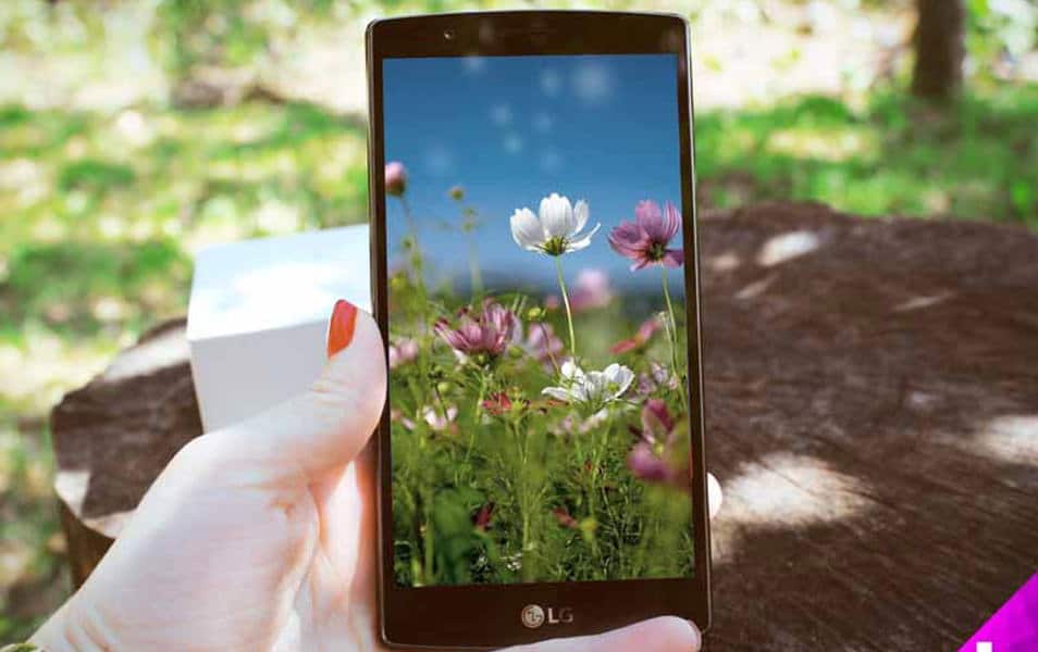 LG G3 Smartphone Floral Mockup