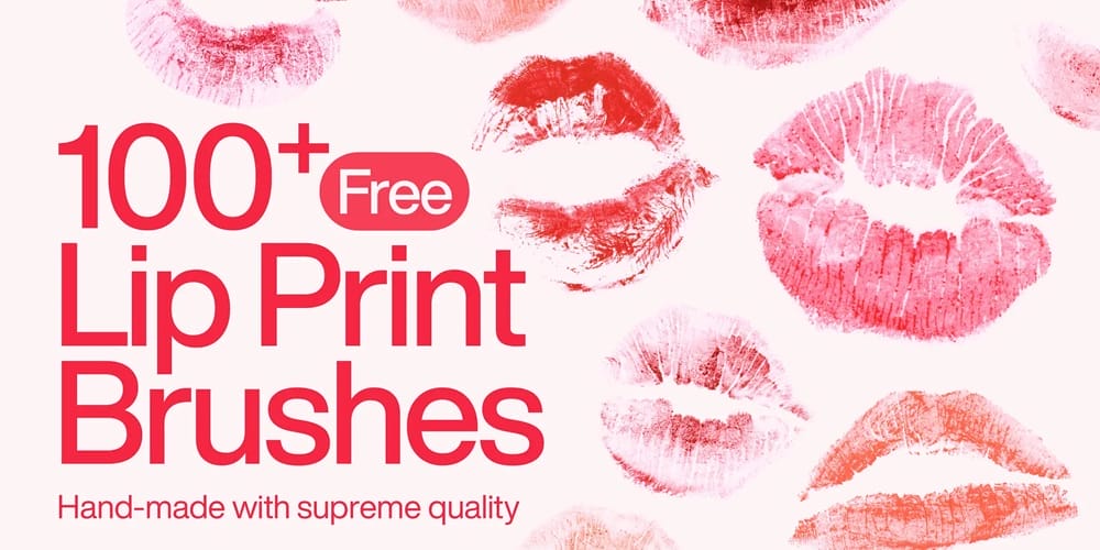 Lip Print Photoshop Brushes