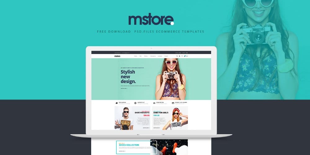 MSTORE Free Ecommerce Templates PSD