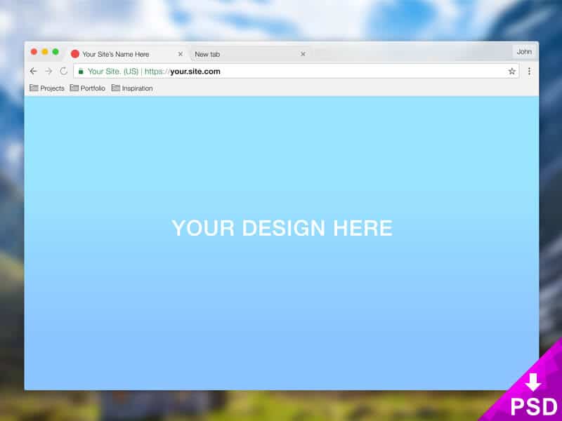 Mac Browser Mockup PSD