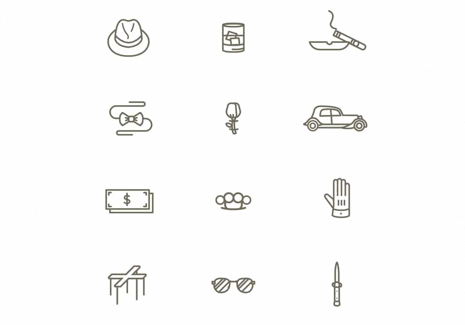250+ Ultimate Collection of Free Line Icon Sets 168 Mafia/Gangster icons