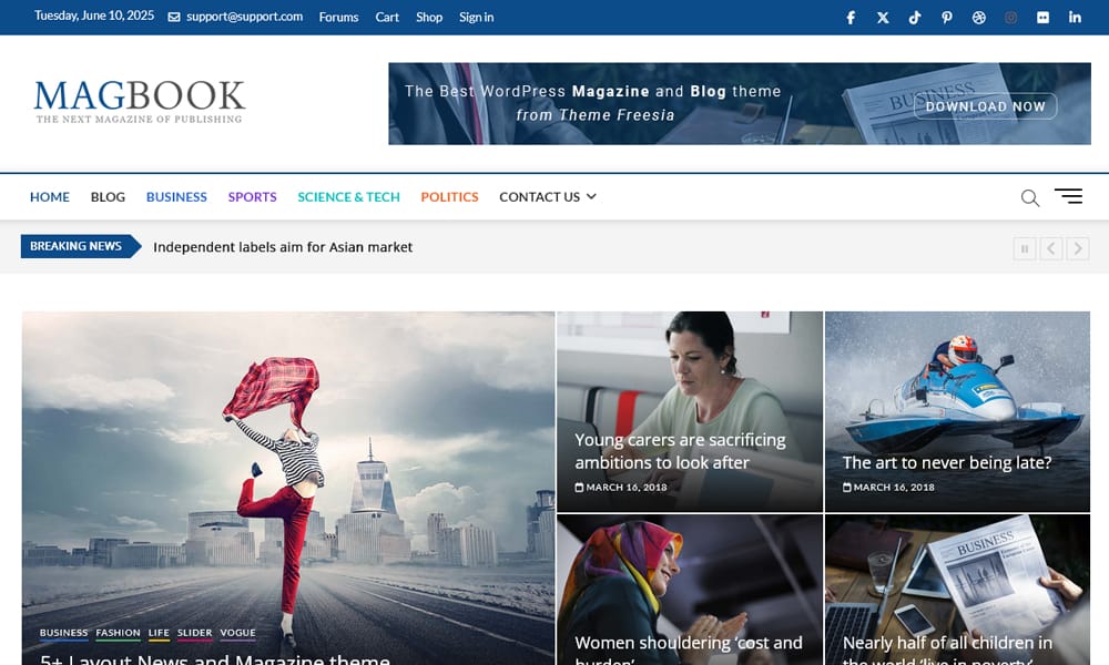 150+ Free Responsive Magazine WordPress Themes 2025 70 Magbook