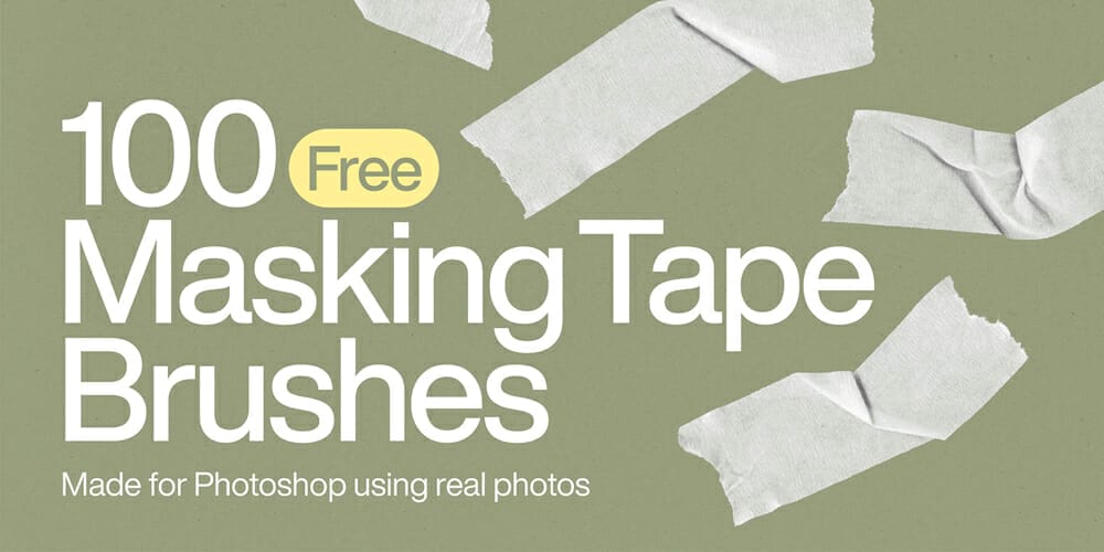 Masking Tape Photoshop Brushes