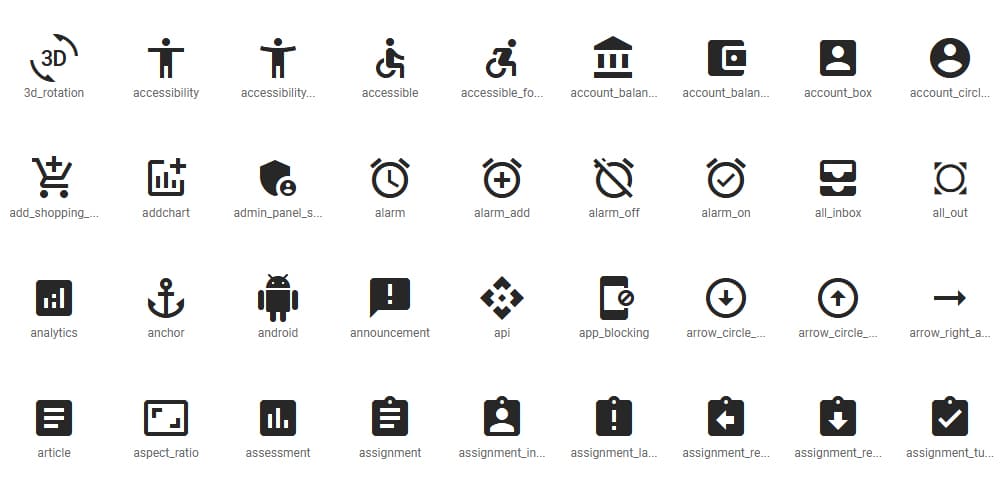 Latest Collection of Free SVG Icons & Illustrations 268 Material Design Icons