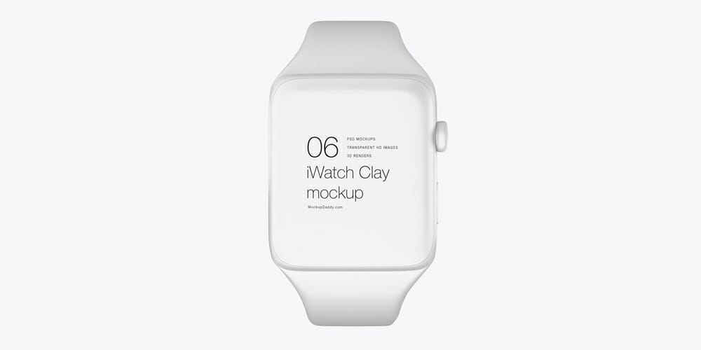 Matte Apple iWatch Clay HD Mockup