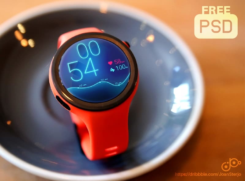 Mockup Moto360 Sport PSD