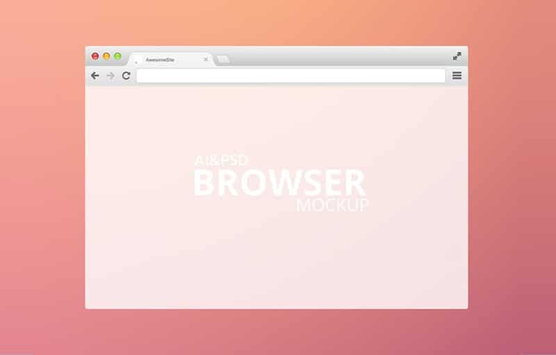 Modern Browser PSD MockUp