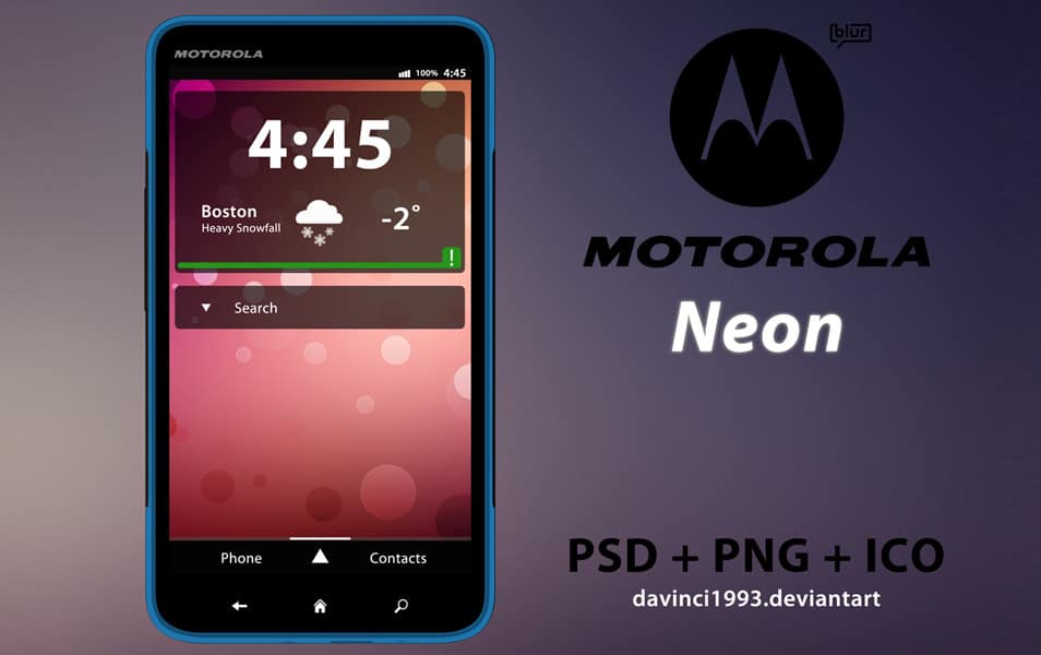 300+ Smartphone Mockup PSD Templates 274 Motorola Neon PSD