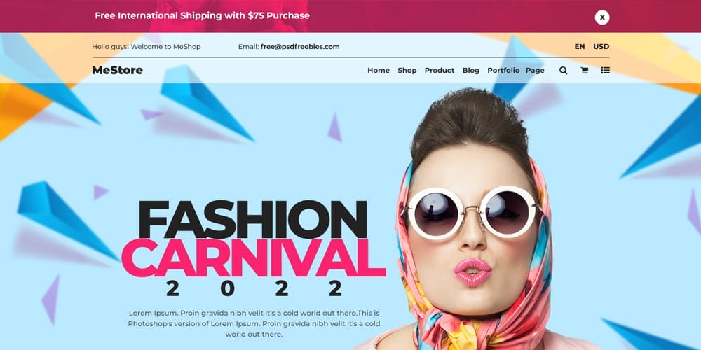 Best Free Web Templates 2023 59 Multipurpose e-Commerce Web Template PSD