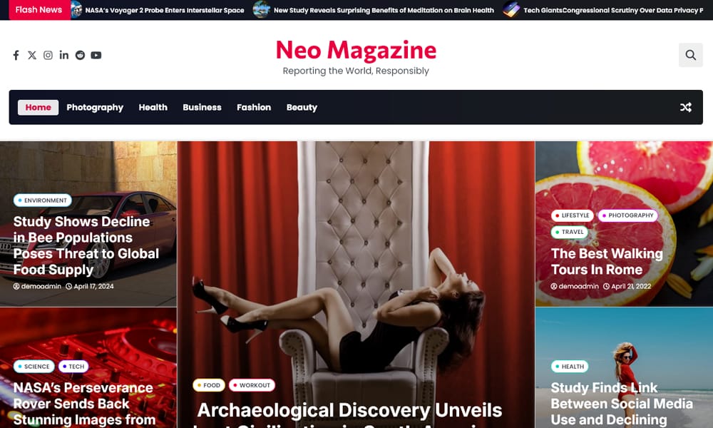 150+ Free Responsive Magazine WordPress Themes 2025 77 Neo Magazine
