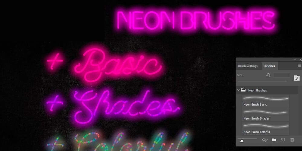Collection of Best Photoshop Brushes 299 Neon Brushes Photoshop