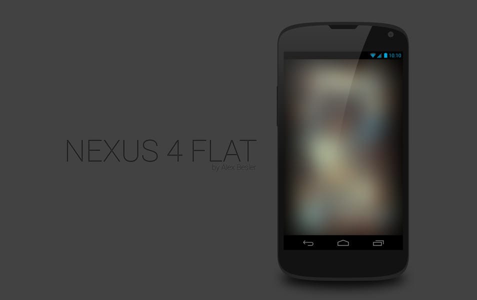 300+ Smartphone Mockup PSD Templates 222 Nexus 4 Flat PSD