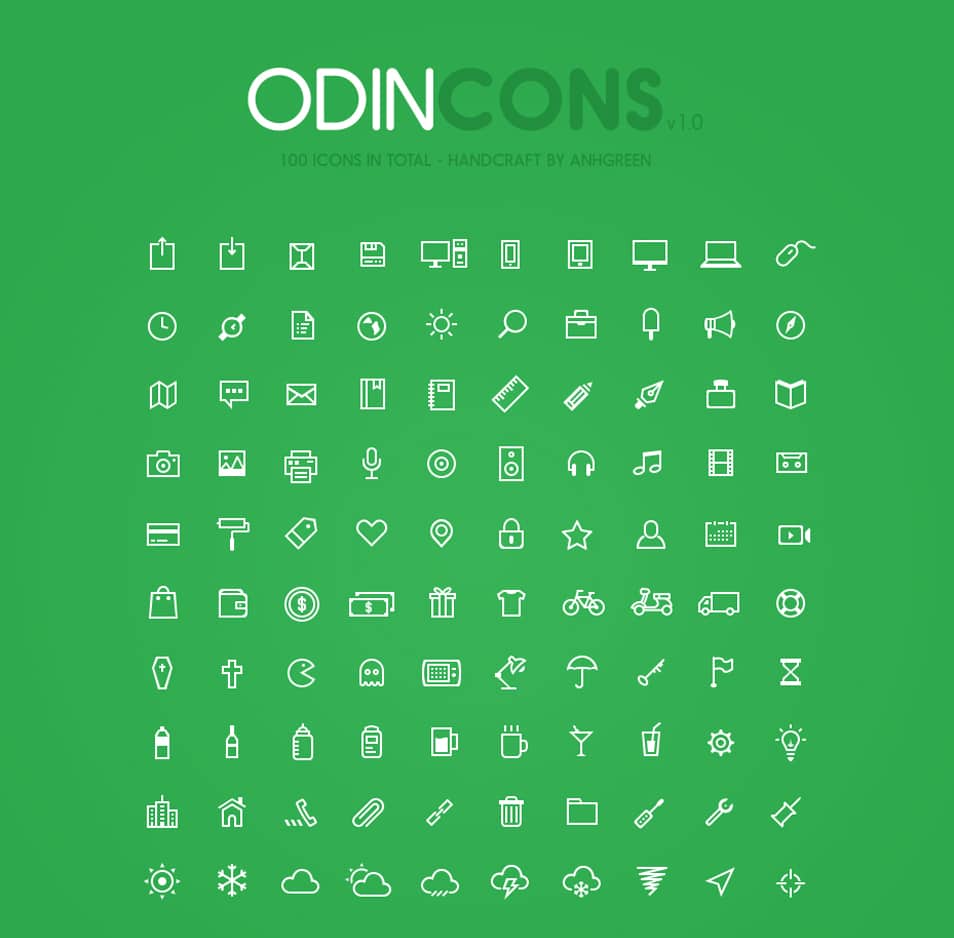250+ Ultimate Collection of Free Line Icon Sets 85 Odincons 1.0