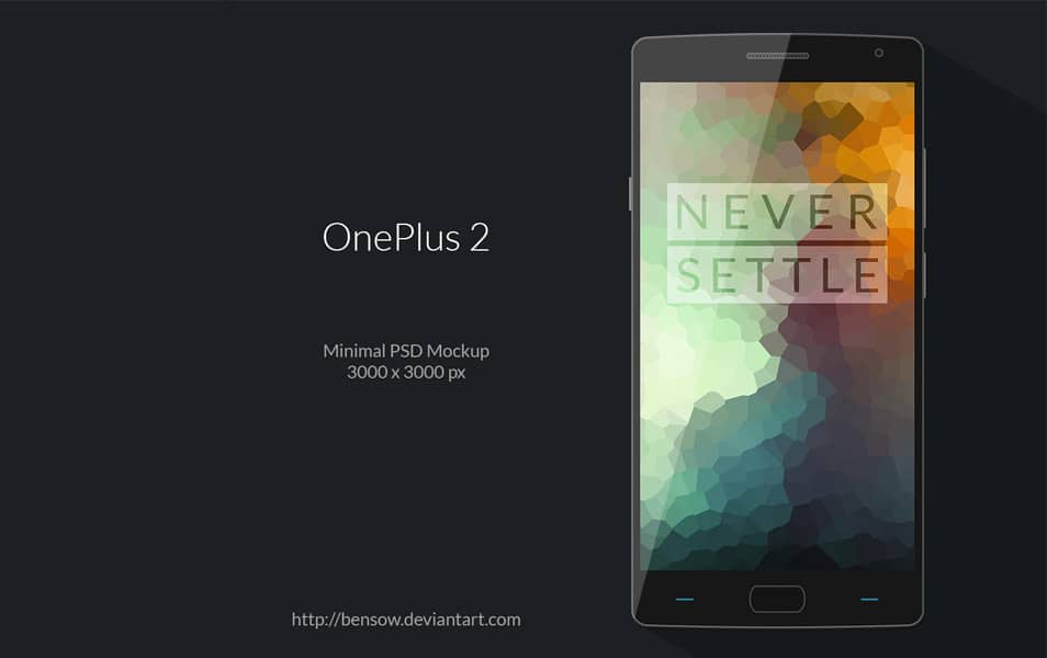 OnePlus 2 Minimal PSD Mockup