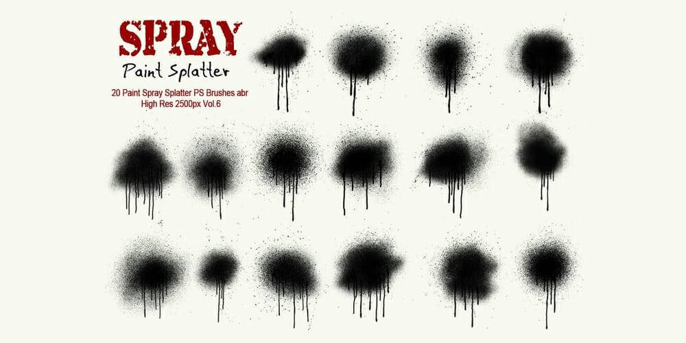 Collection of Best Photoshop Brushes 68 Paint Spray Splatter PS Brushes