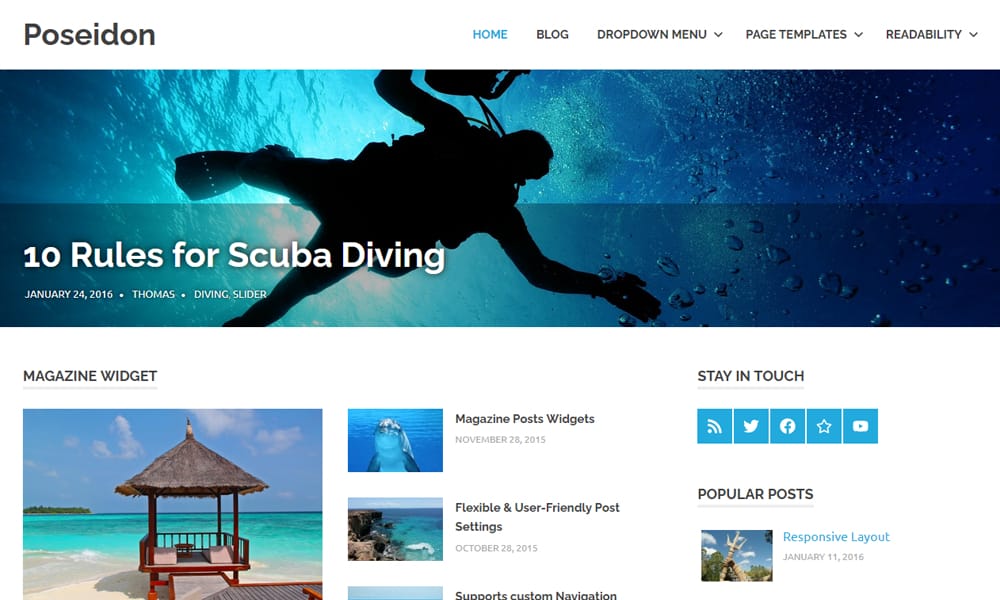 150+ Free Responsive Magazine WordPress Themes 2025 14 Poseidon