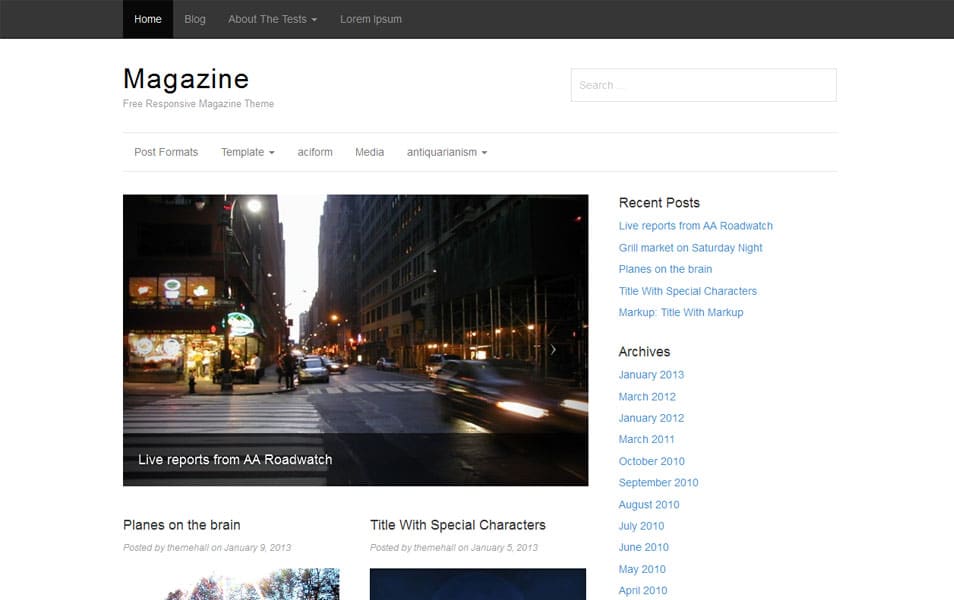 Responsive Magazine Theme