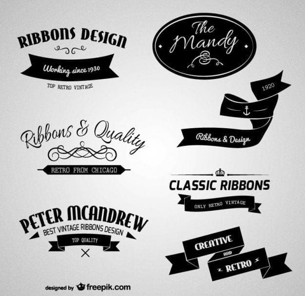 Retro branding labels