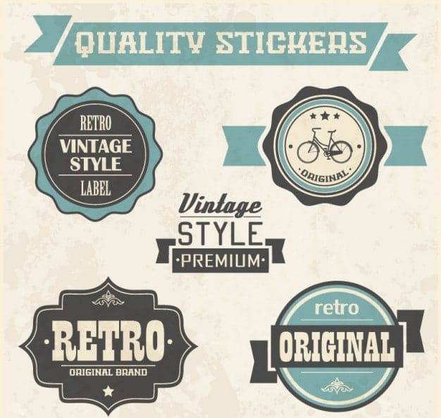 Retro quality badges