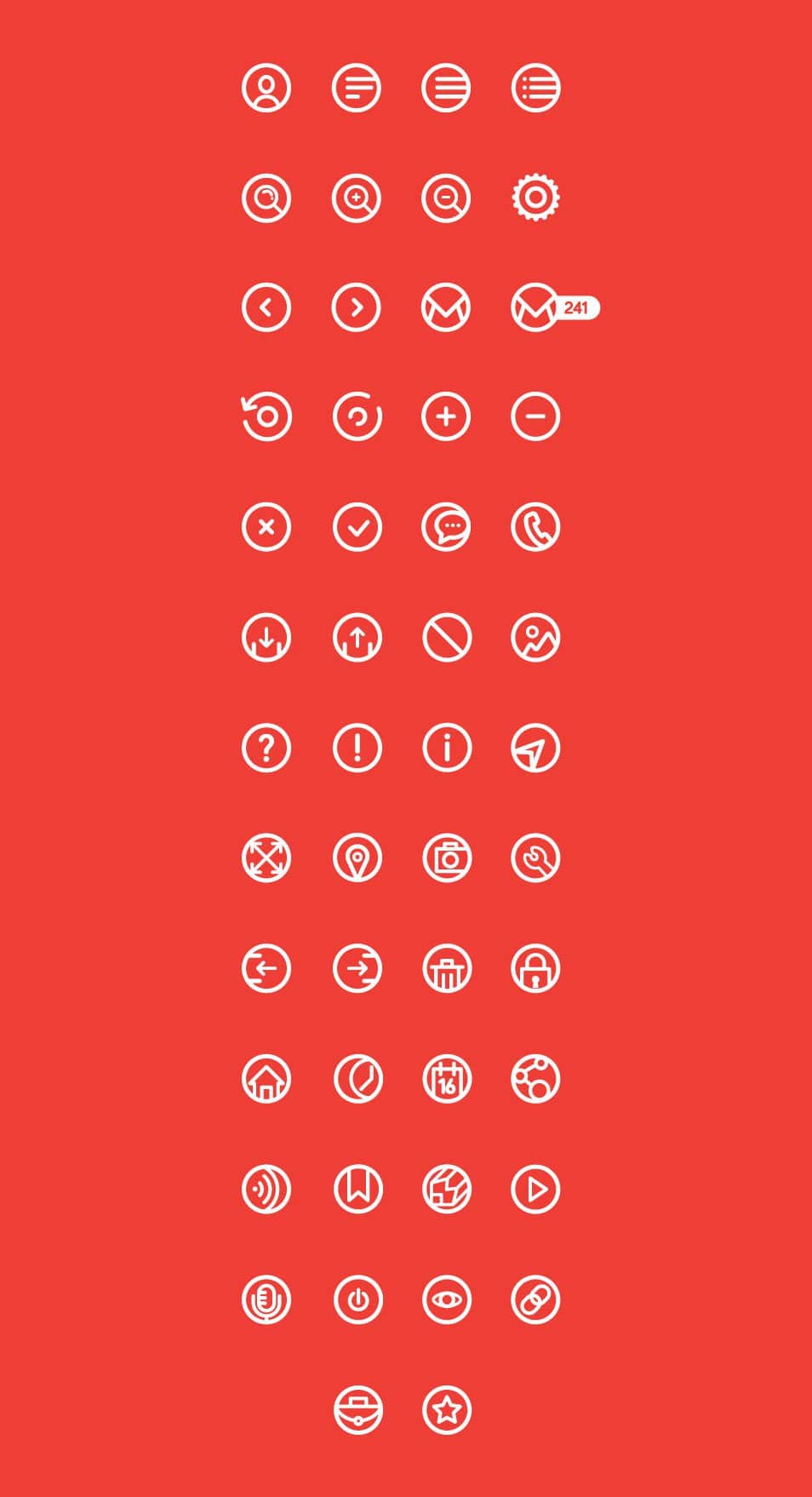 250+ Ultimate Collection of Free Line Icon Sets 49 Round Around 50 icon pack